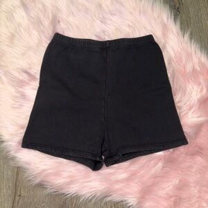 Joah Brown Black High-Rise Cotton Bike Shorts